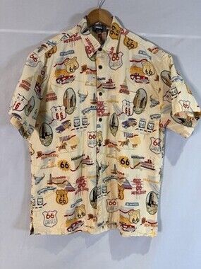 HIGH SEAS TRADING CO VTG Men’s Route 66 Short Sleeve Shirt Size Large